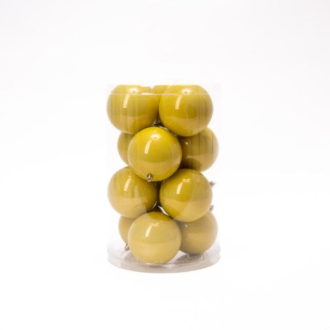 BOX 12 SFERE D.10CM ORO PERLATO
