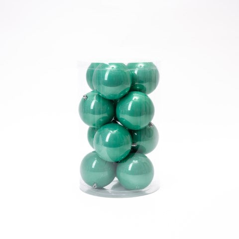 BOX 12 SFERE D.10CM VERDE ACQUA