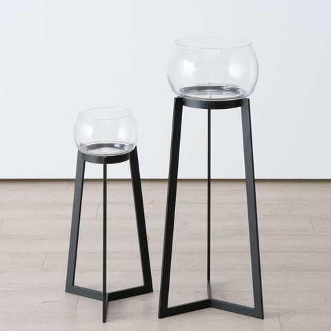 SET 2 PORTACANDELE SOLA MET. H.68-92 CM