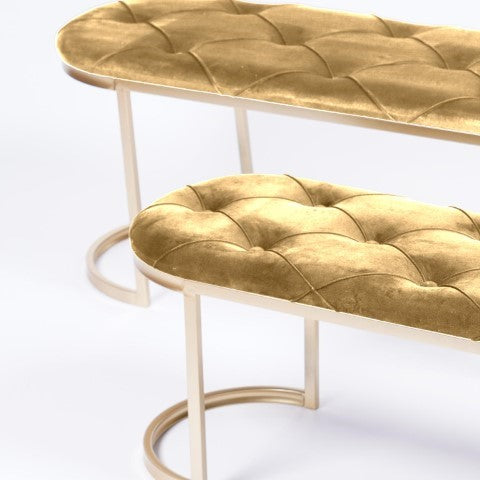 SET 2 PANCHE VEL.OVAL ORO 117X39X48