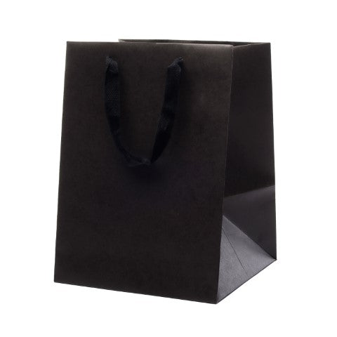 Buste shopper fondo largo 30+25x36 Nero