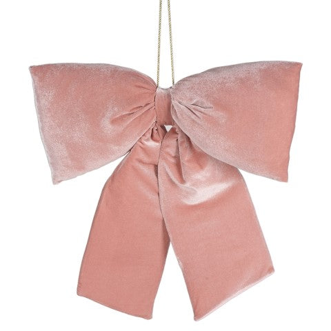 DECORO FIOCCO ROSA 40X50CM POLIESTERE