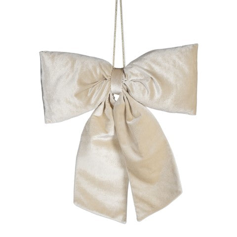 DECORO FIOCCO AVORIO 16X14CM POLIESTERE