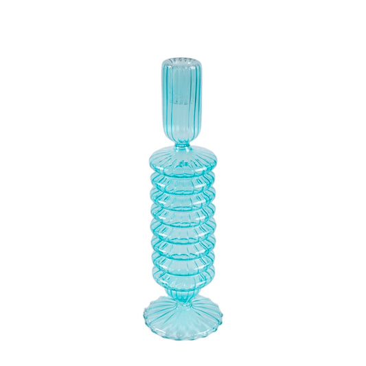 PORTACANDELA TIFFANY D.10X33CM VETRO