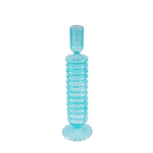 PORTACANDELA TIFFANY D.11X40CM VETRO