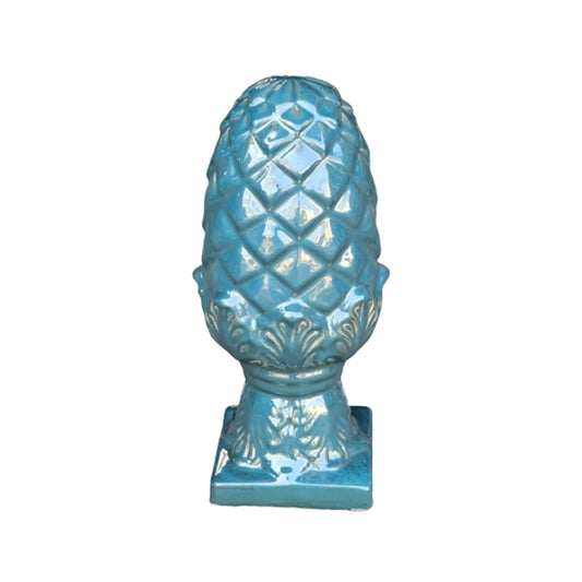 DECO CARCIOFO CELESTE D.15X34CM CERAMICA