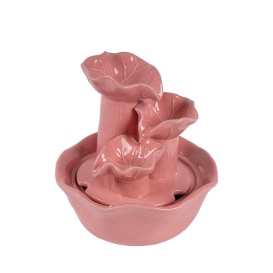 FONTANA ELETTRICA ROSA H.21CM CERAMICA