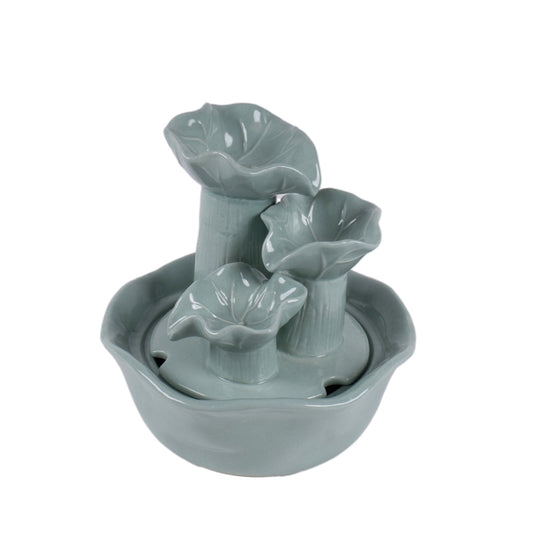 FONTANA ELETTRICA CELESTE H.21CM CERAMIC
