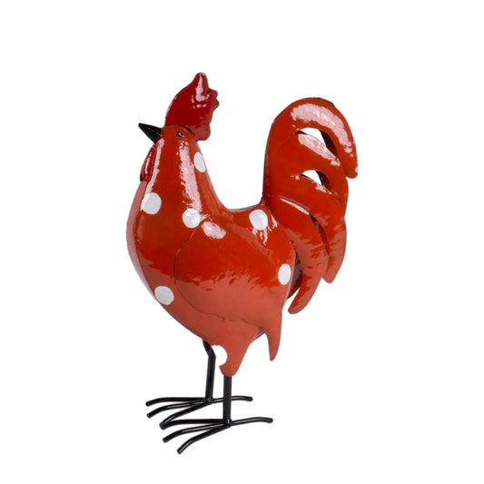 GALLO ARANCIO 23X11X36CM METALLO