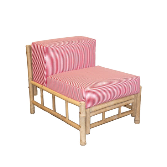 DIVANETTO RIGHE ROSSE BAMBOO/POLIESTERE