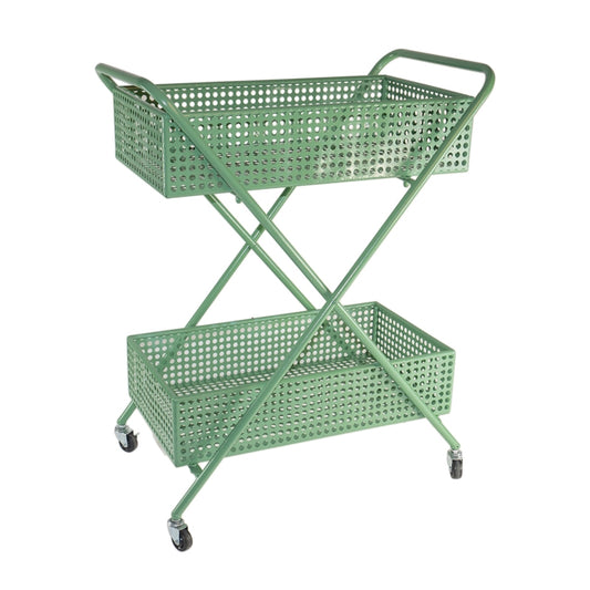 TROLLEY VERDE 61X37X79CM METALLO