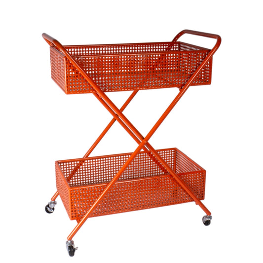 TROLLEY ARANCIO 61X37X79CM METALLO
