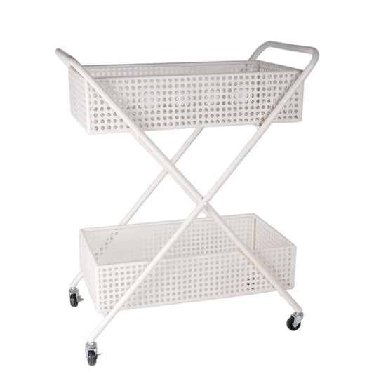 TROLLEY BIANCO 61X37X79CM METALLO