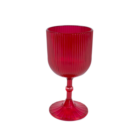 BICCHIERE FUCSIA TRASP .8.5X17 CM ACRILI