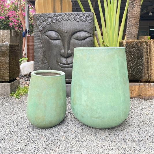 S/2 VASI BULLET VERDIGRIS CEMENTO