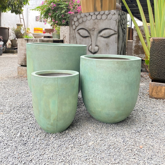S/3 VASI BULLET VERDIGRIS CEMENTO
