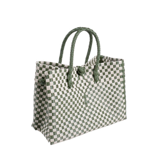 BORSA VERDE/BIANCA 32X15X22 PLA