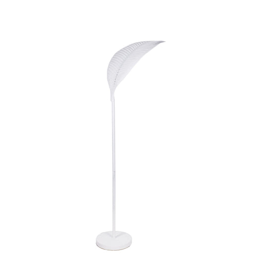 DECORO FOGLIA BIANCA 62X35X140 CM MET