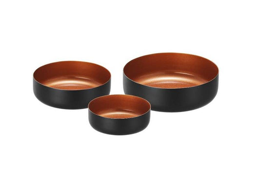 SET CIOTOLE IN ACCIAIO BICOLOR NERO BROO