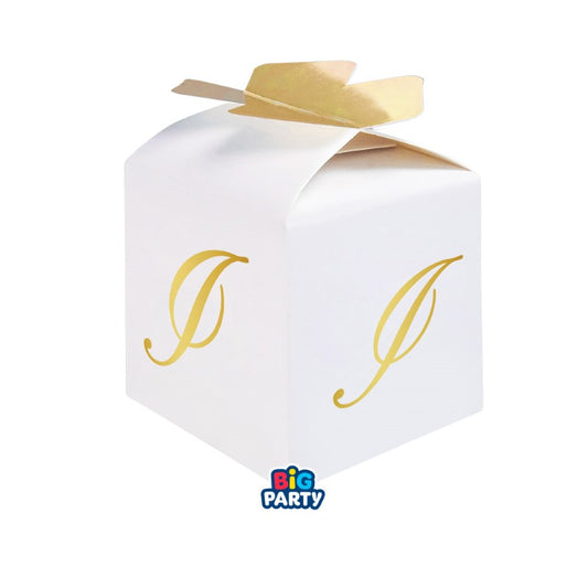 10 Scatoline Cubetto Fiocco Lettera I