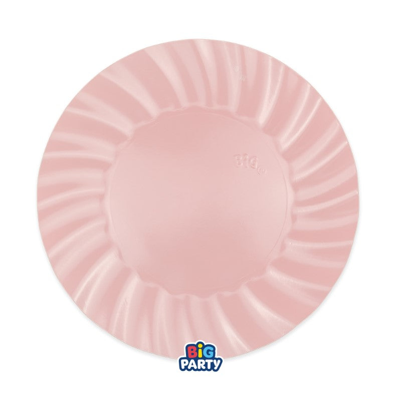 6 Piatti cm.25 Wavy Rosa Baby