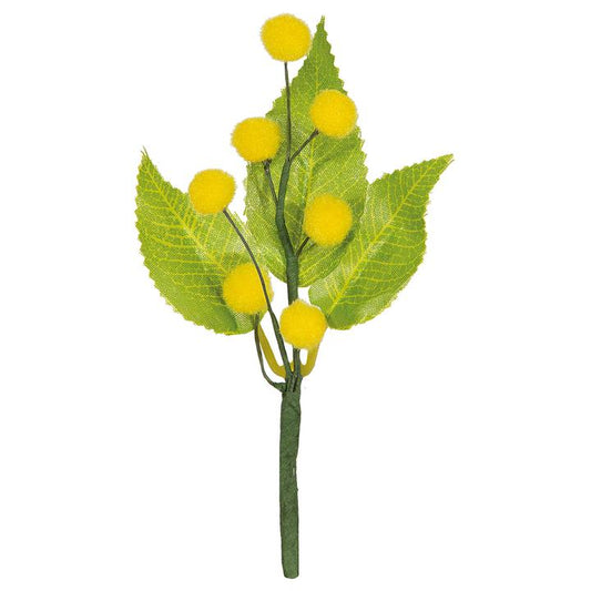 PICK MIMOSA & LEAVES CM10X16.5