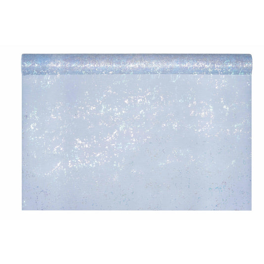 IRIDESCENT TULLE CM 48X5MT LIGHT BLUE