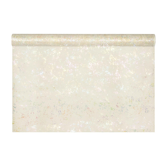 IRIDESCENT TULLE CM 48X5MT CREAM
