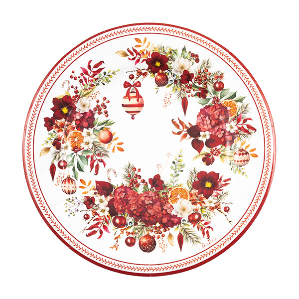 CF.8 PIATTI CM 27 CHRISTMAS BOUQUET