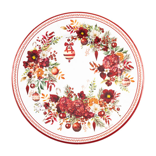 CF.8 PIATTI CM 27 CHRISTMAS BOUQUET
