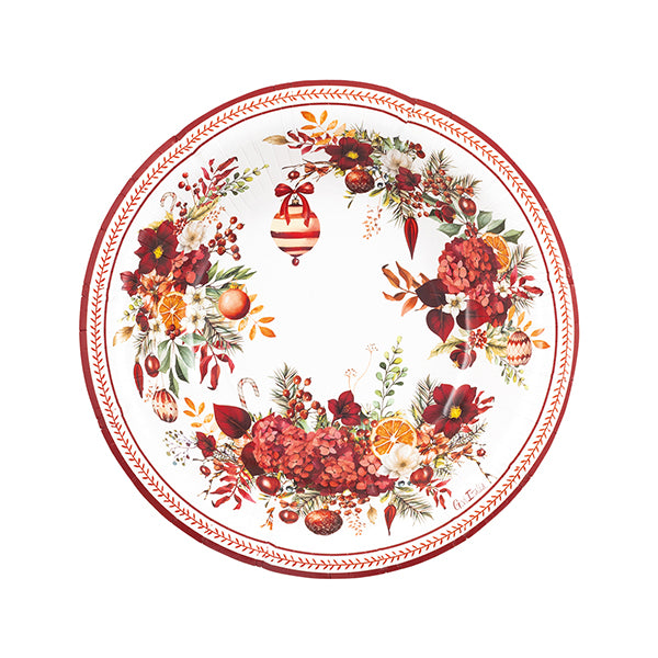 CF.8 PIATTI CM 24 CHRISTMAS BOUQUET