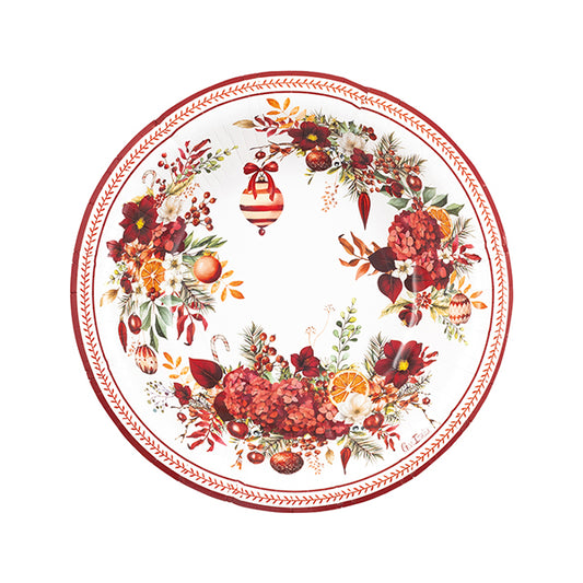 CF.8 PIATTI CM 24 CHRISTMAS BOUQUET