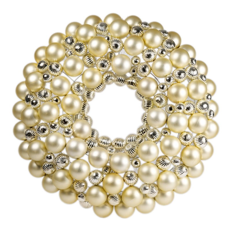 CORONA PALLE CHAMPAGNE D.80CM PVC