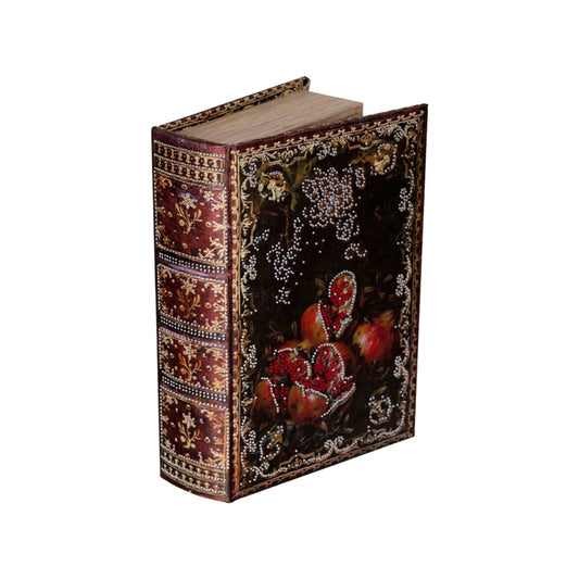 BOX LIBRO DEC.MELOGRANO C.STRASS 27X18X7