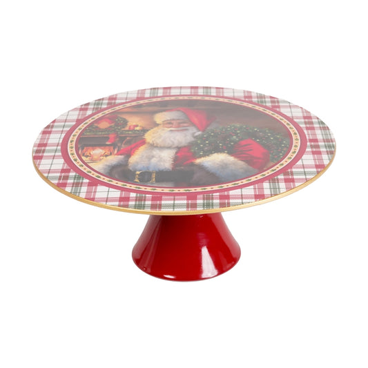 ALZATA "BABBO NATALE" D.33X14CM PVC