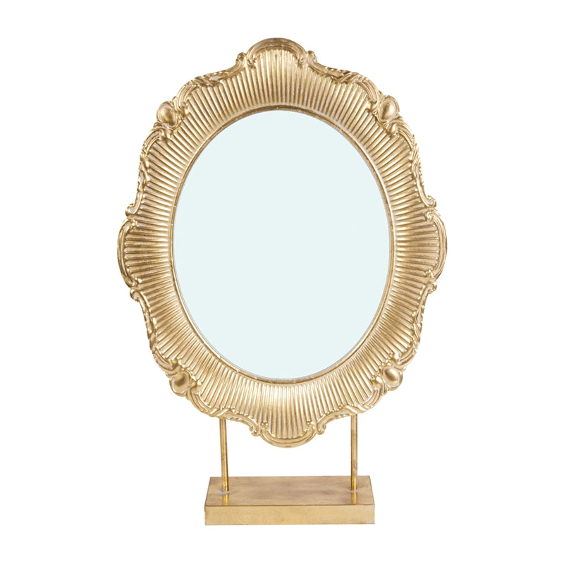 SPECCHIO DA TAVOLO ORO 27X18X62CM METALL