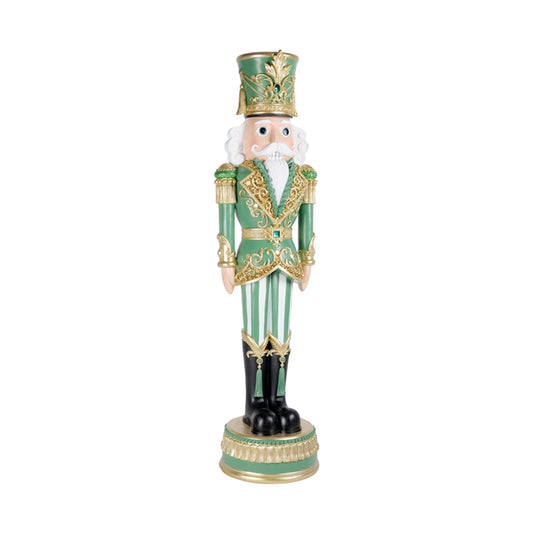 SCHIACCIANOCI VERDE/ORO H.50CM RESINA