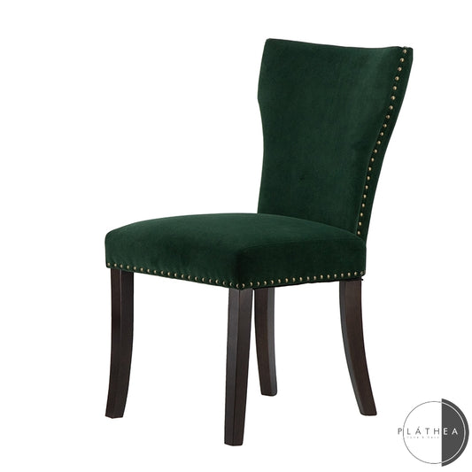 SEDIA VERDE 64X50X94CM LEGNO/VELLUTO