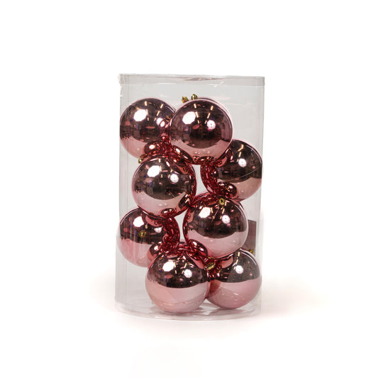 BOX SFERA D.15CM ROSA METALLIZZATO