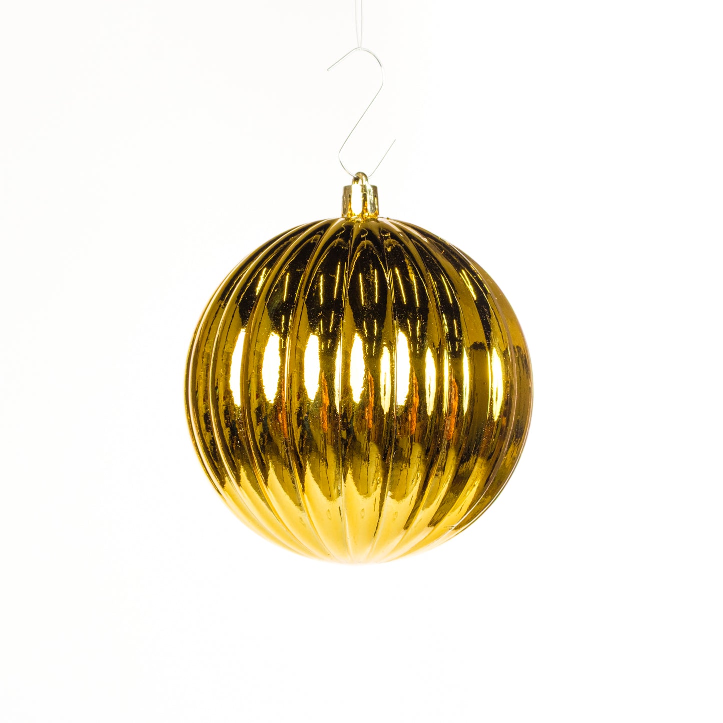 BOX 2 SFERE D.12CM ORO METALLIZATO RIGAT