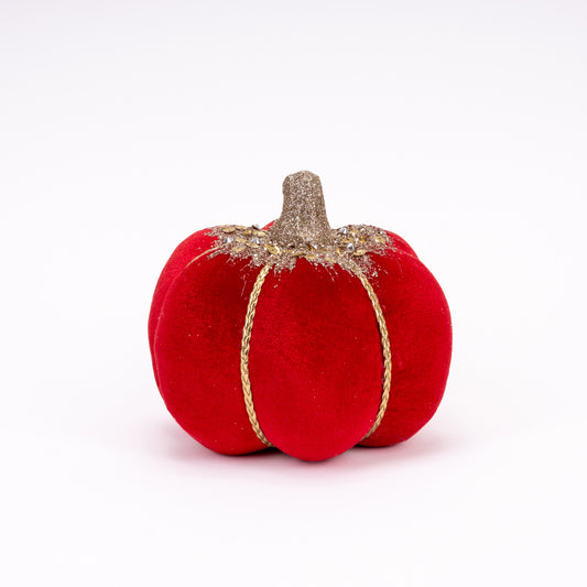 ZUCCA VELLUTO 20X20X16CM ROSSO