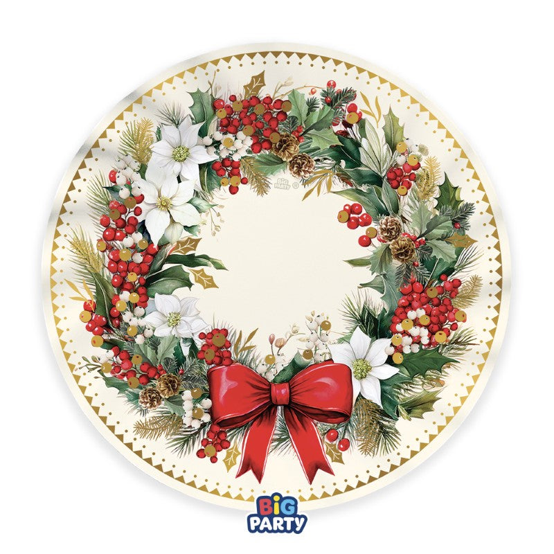 6 Piatti Fondi cm.24 Vintage Christmas