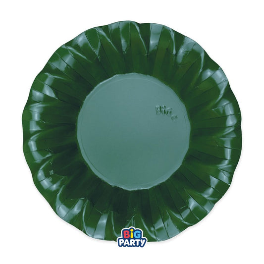 6 Piatti Fondi cm.24 Wavy Verde Foresta