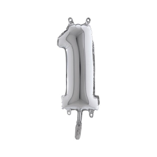 Pall. Mylar Numero 1 cm.36 (14") Argento