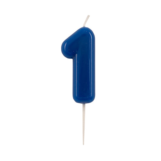 CANDELINA GLOSSY N 1  CM 10.5 BLU C/PICK