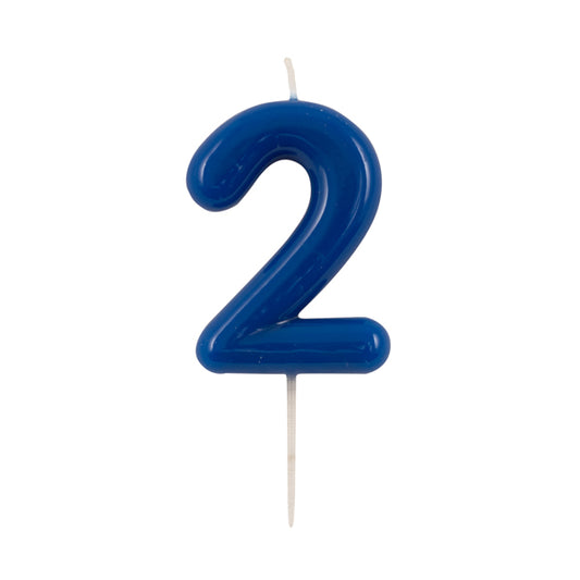 CANDELINA GLOSSY N 2  CM 10.5 BLU C/PICK