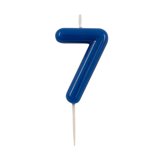 CANDELINA GLOSSY N 7 CM 10.5 BLU C/PICK