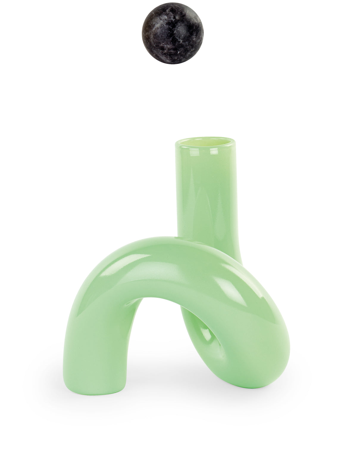 VASO VETRO VERDE ATTORCIGLIATO H.145