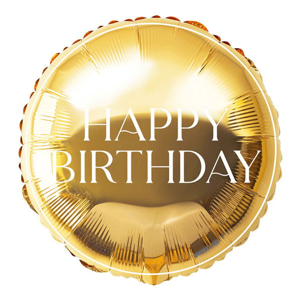 PALLONE HAPPY BIRTHDAY ORO 45 cm