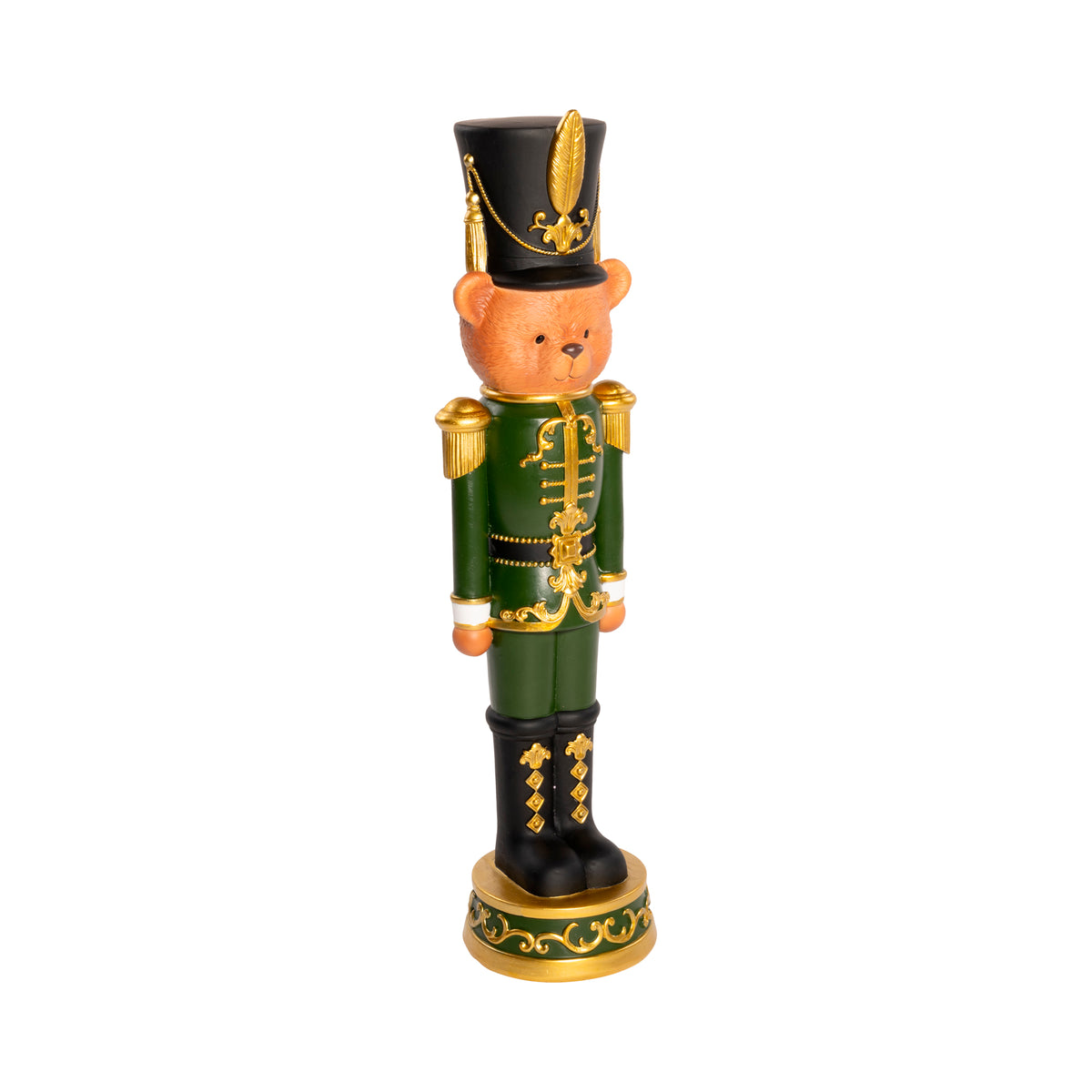 ORSETTO SCHIACCIANOCI VERDE H.40CM RESIN
